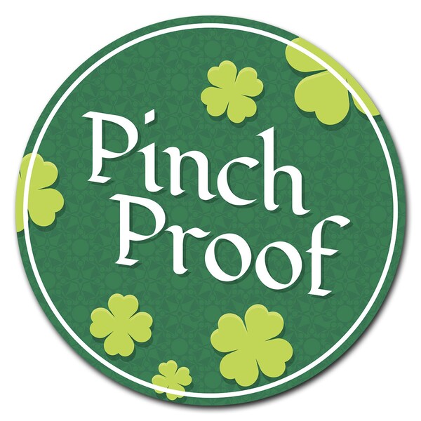 Pinch Proof Circle Vinyl Laminated Decal